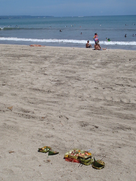 Hindu Offerings at Kuta Beach - Bali
