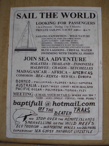 Sail The World Advertisement